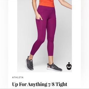ATHLETA Up For Anything Crop Tight | Size: S | Color: Fuscia